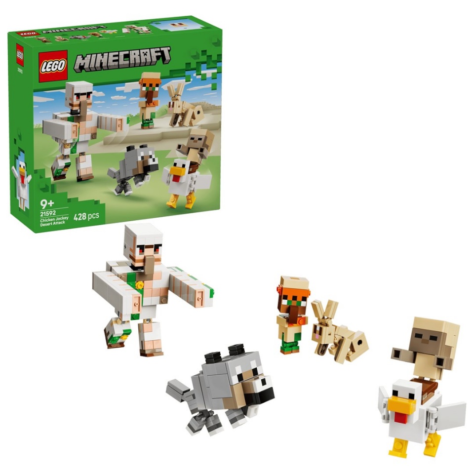 Lego klotsid MINECRAFT 21592 Chicken Jockey Desert Attack