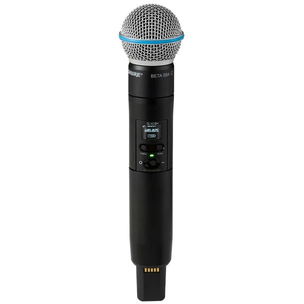 Shure mikrofon SLXD2+/B58=-G65 - handheld transmitter with an Beta® 58A capsule (470–606 MHz)