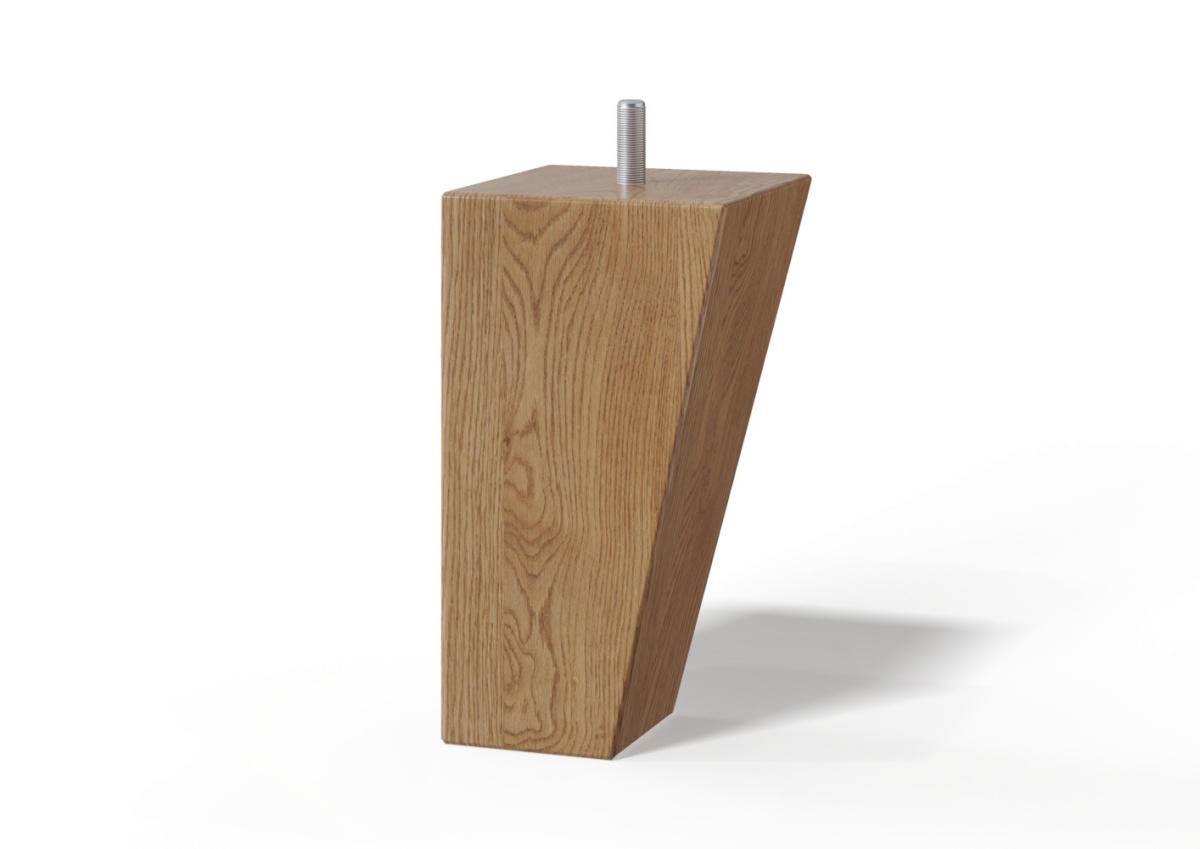 Sleepwell viltused puitjalad keermega, õlitatud tamm, kõrgusega 12cm (BLUE, RED ja BLACK sarjale), 4tk