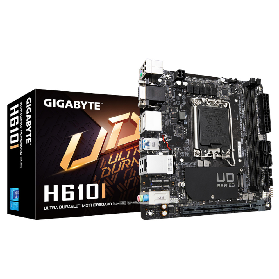 Gigabyte emaplaat H610I H610,LGA1700, Mini-ITX, DDR5