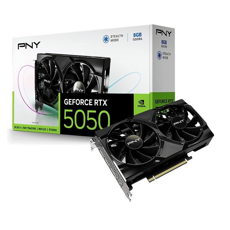 PNY videokaart PNY RTX5050 Dual Fan 8GB GDDR6 HDMI 3x DP