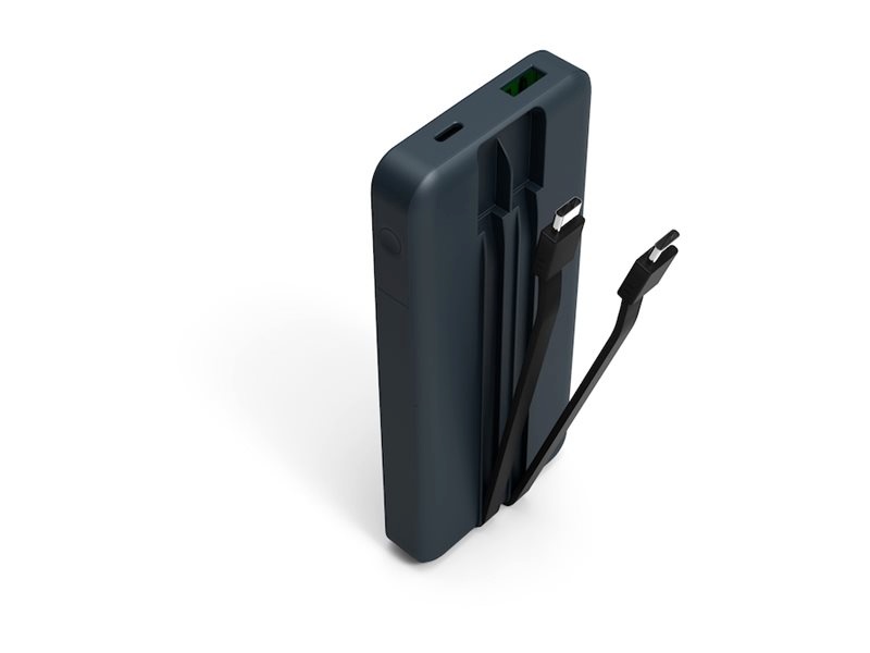 PORT CONNECT akupank Powerbank 10 000 mAh - 2 x Built-in Cable |