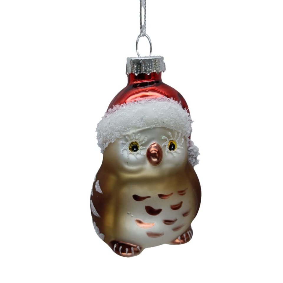 H4Y jõuluehe JOY OWL, 8cm, klaas