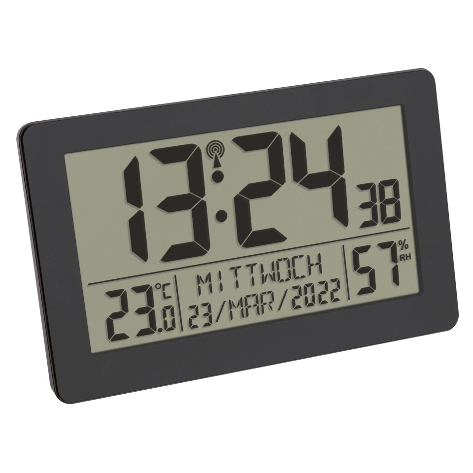 TFA lauakell 60.2557.01 Radio Clock with Room Climate, must