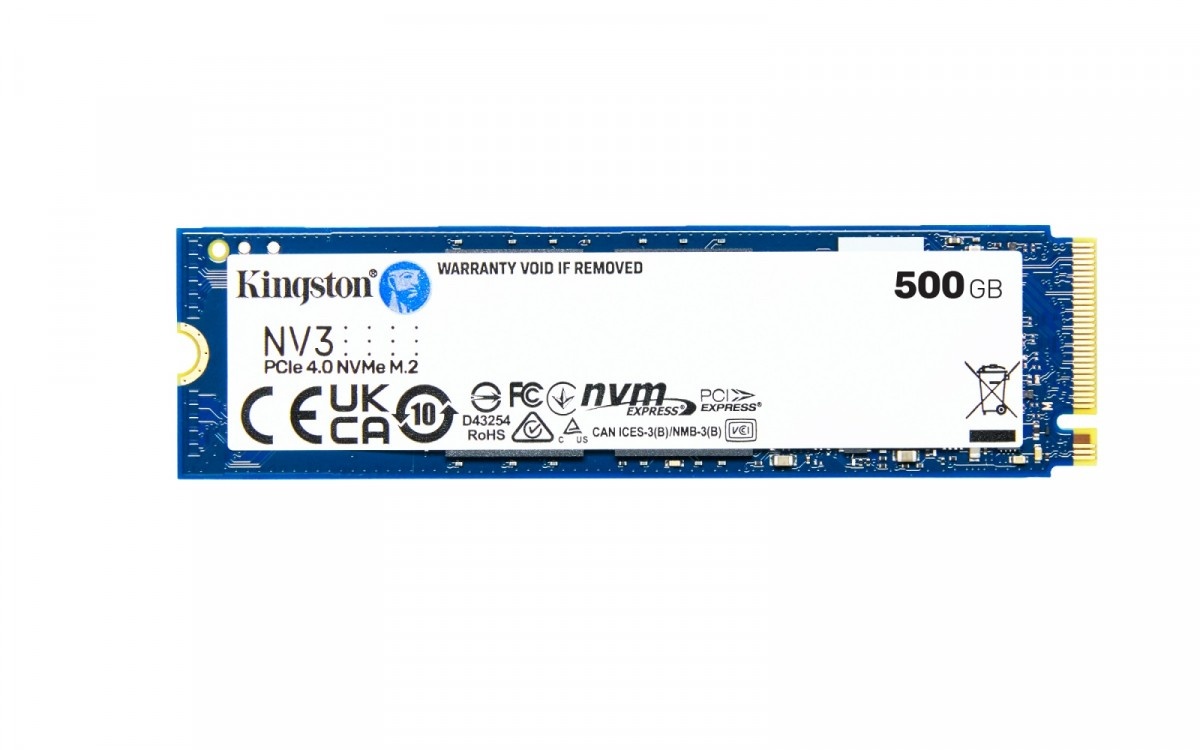 Kingston kõvaketas SSD NV3 500GB M.2 2280 PCI-e 4.0 NVMe 6000/2200