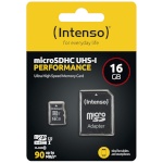 Intenso mälukaart microSDHC 16GB Class 10 UHS-I U1 Performance
