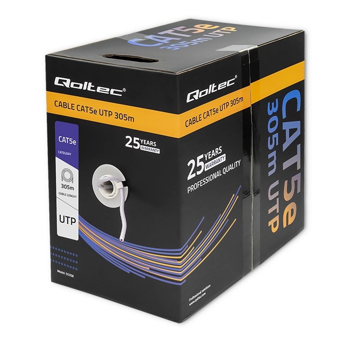 Qoltec võrgukaabel Patchcord UTP cable CAT5E, 305m