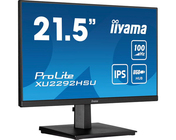 iiyama monitor 54.5cm (21.5") XU2292HSU-B6 16:9 HDMI+DP+USB IPS bl