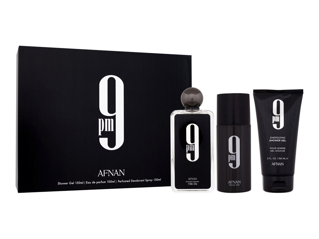 Afnan parfüüm 9pm EDP 100ml + Shower Gel 150ml + Deodorant 150ml, meestele