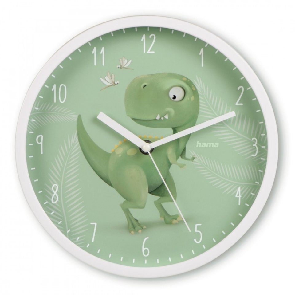 Hama seinakell Children's Wall Clock Dino, roheline/valge