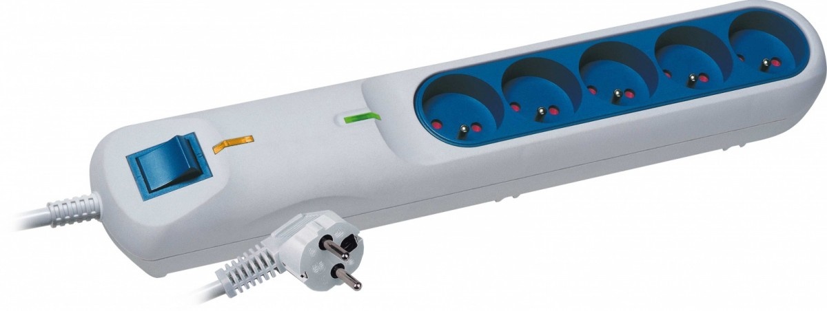 Lestar pikendusjuhe LF 2001A Surge Protector Power Strip, 3 Outlets, 5 m, hall