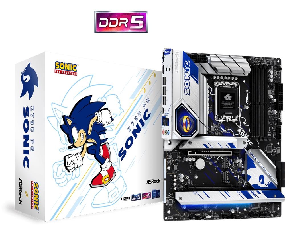 ASRock emaplaat Z790 PG SONIC Intel LGA1700 DDR5 ATX, 90-MXBKF0-A0UAYZ