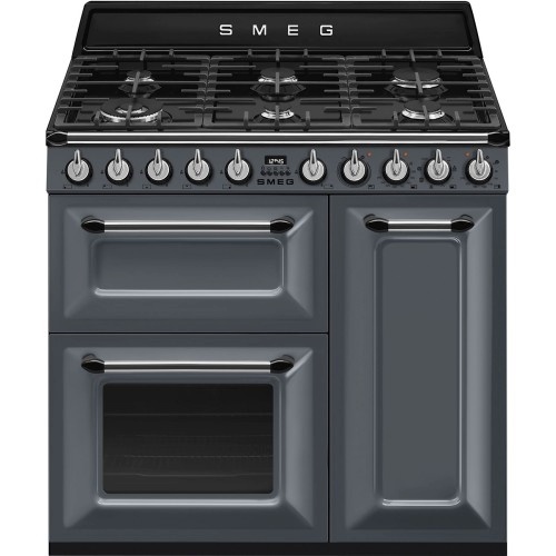 Smeg gaasipliit TR93GR Victoria, 6 x gaas, 3 x elektriahi, aurupuhastus, 90 cm, hall