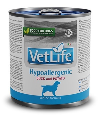 Farmina koeratoit Vet Life Hypoallergenic Duck & Potatos, 300g