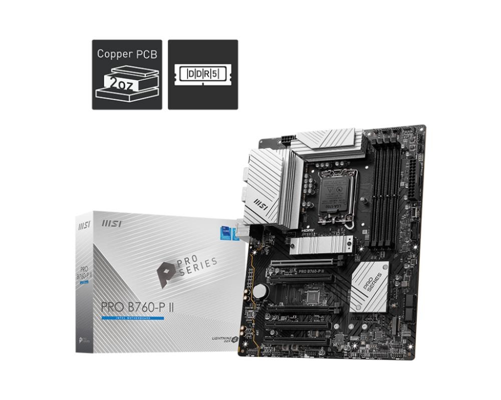 MSI emaplaat PRO B760-P II B760,LGA1700, ATX DDR5