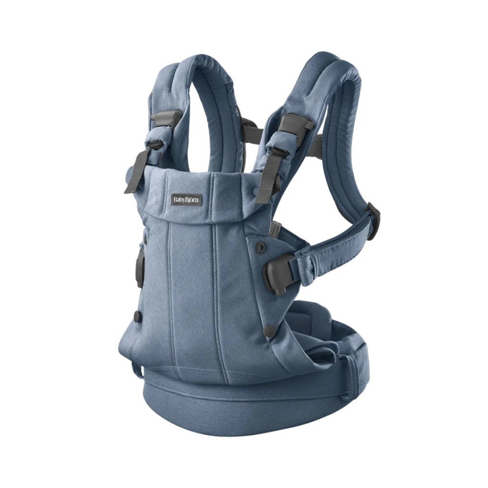 BabyBjörn beebi kandekott HARMONY WOVEN MELANGE, blue, 088033
