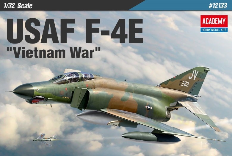 Academy liimitav mudel Plane USAF F-4E Vietnam War 1/32