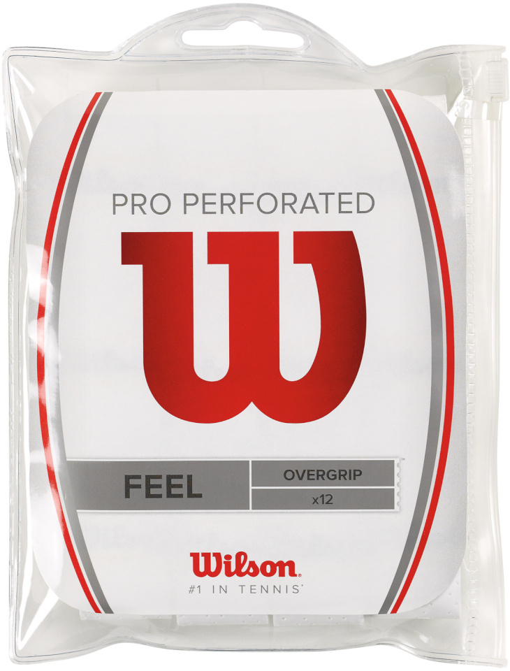 Wilson Pro Overgrip Perforated gripp, valge, 12tk