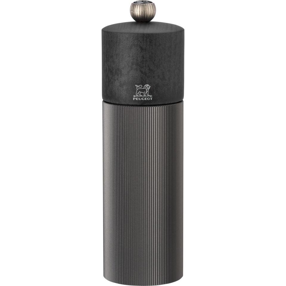Peugeot pipraveski Line Wood/Aluminium Pepper Mill, 18 cm, must