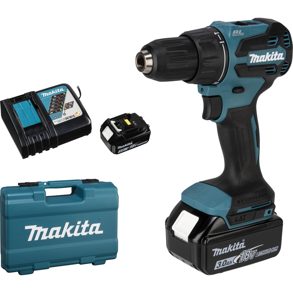 Makita akutrell DHP490RFX3 Cordless Combi Drill
