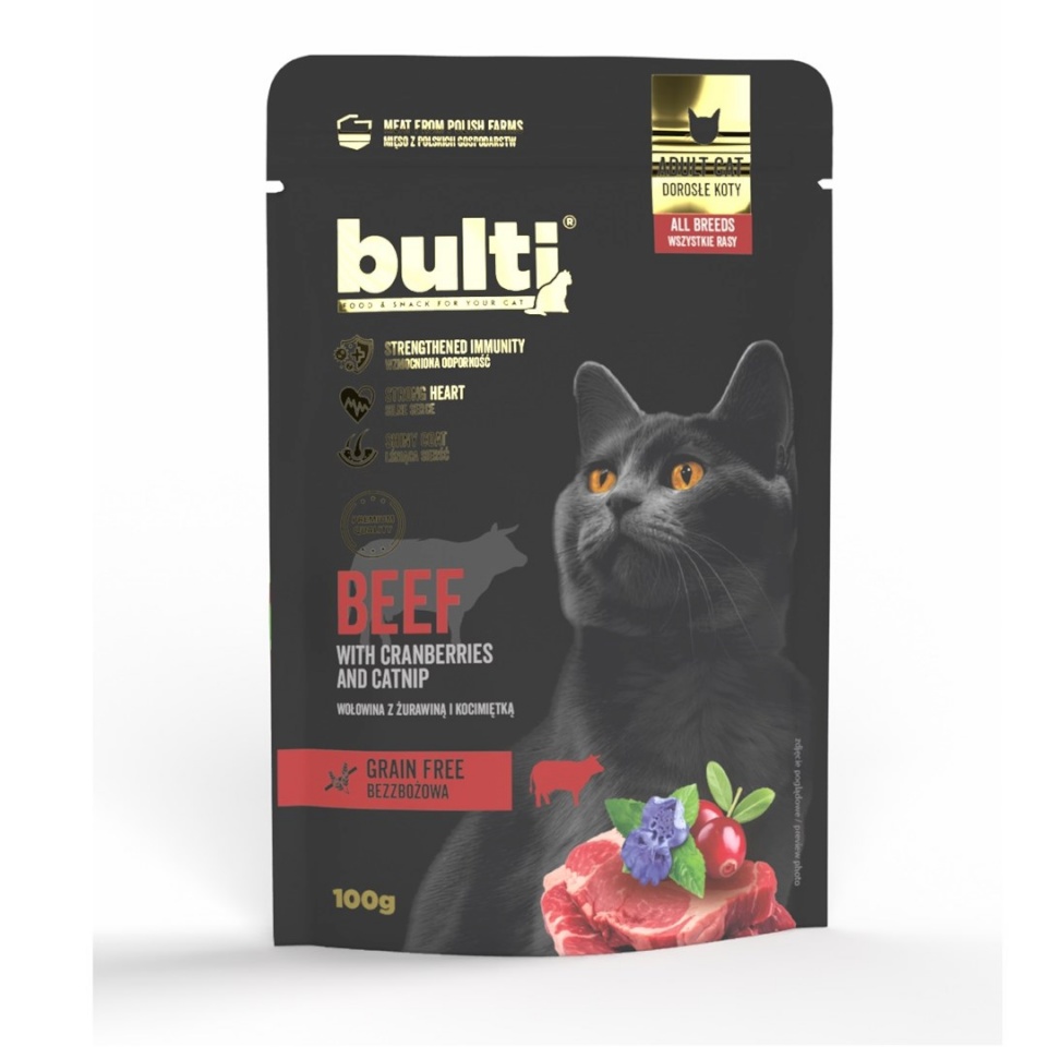 Bult kassitoit Superfoods Beef with Cranberries and Catnip, 100g