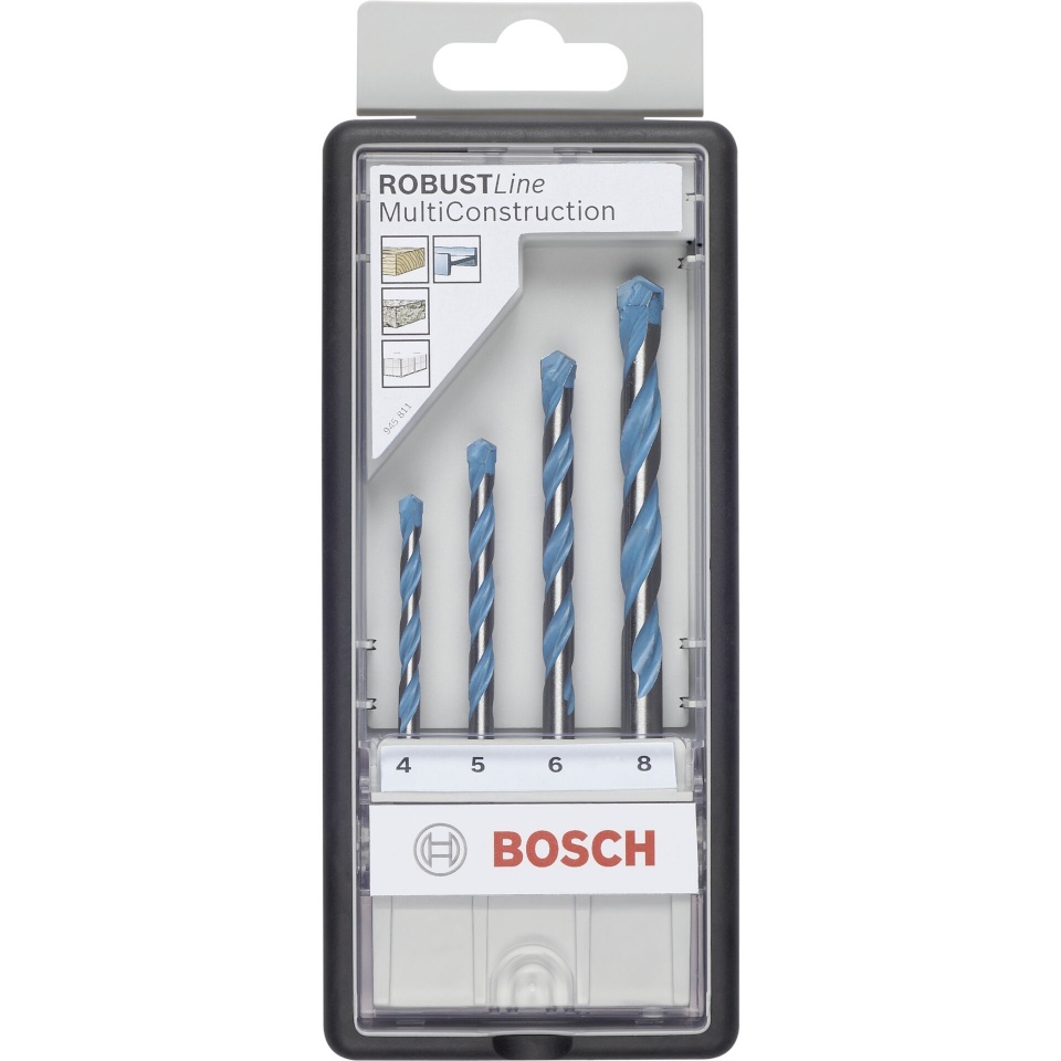 Bosch puur 4-osaline Robustline CYL-9 MultiConstruction Set: 4-8mm
