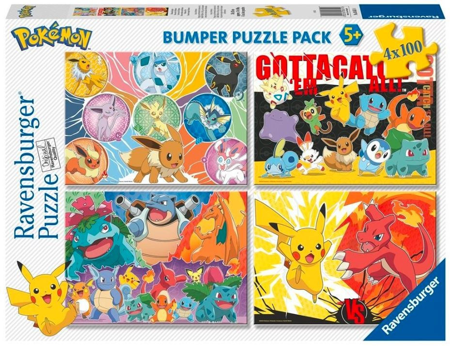 Ravensburger pusle 4x100-osaline Pokemon