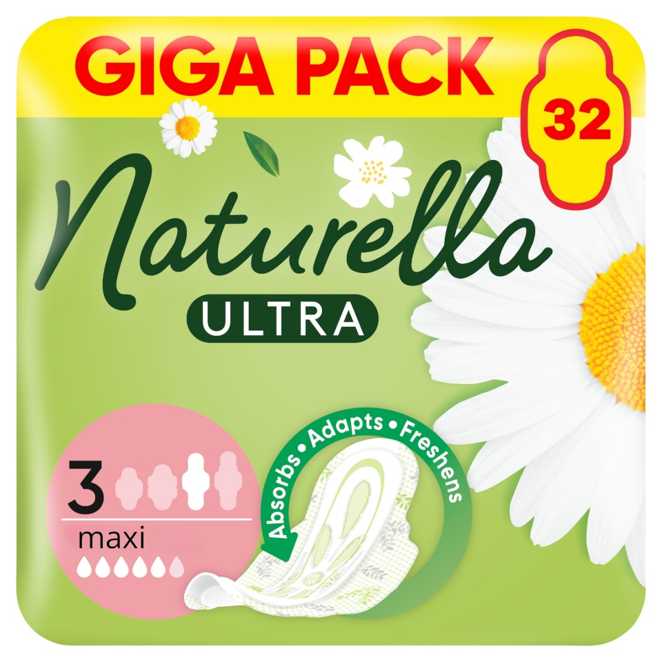 Naturella Ultra Maxi Size 3 Tiibadega Hügieenisidemed, 32 tk