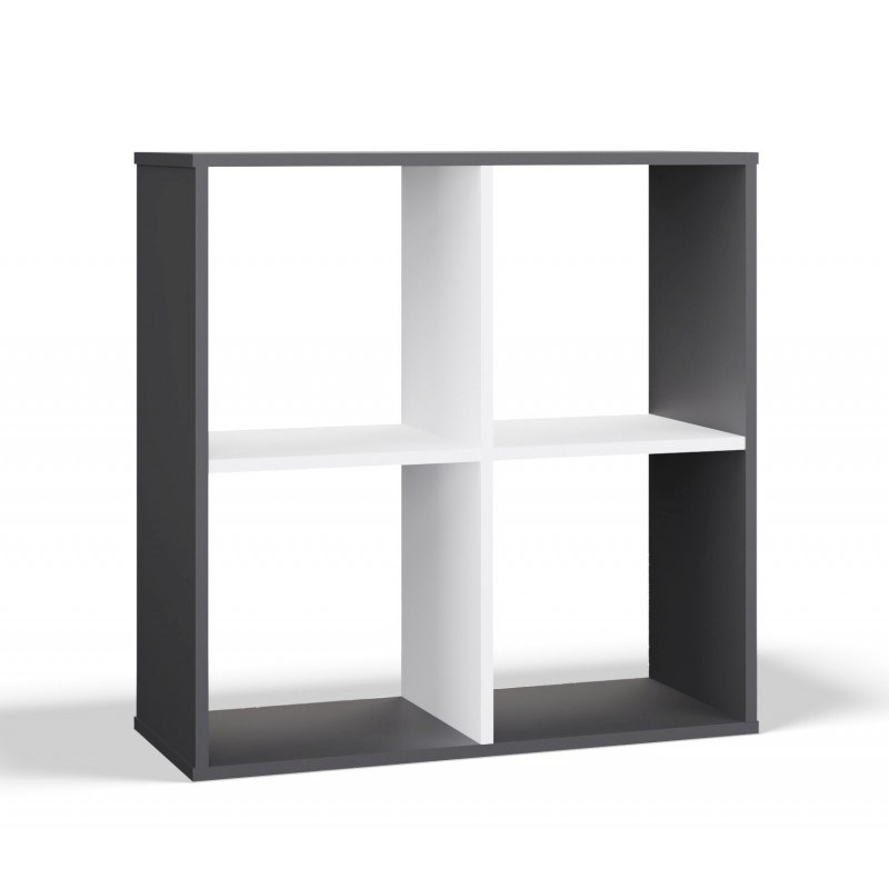 Top E Shop riiul MALAX 2X2 SHELVING UNIT, ANTHRACITE/valge