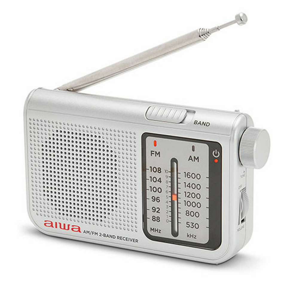 Aiwa transistorraadio RS55SL valge Hõbedane