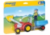 Playmobil klotsid 6964 1.2.3 Tractor with a trailer 6964