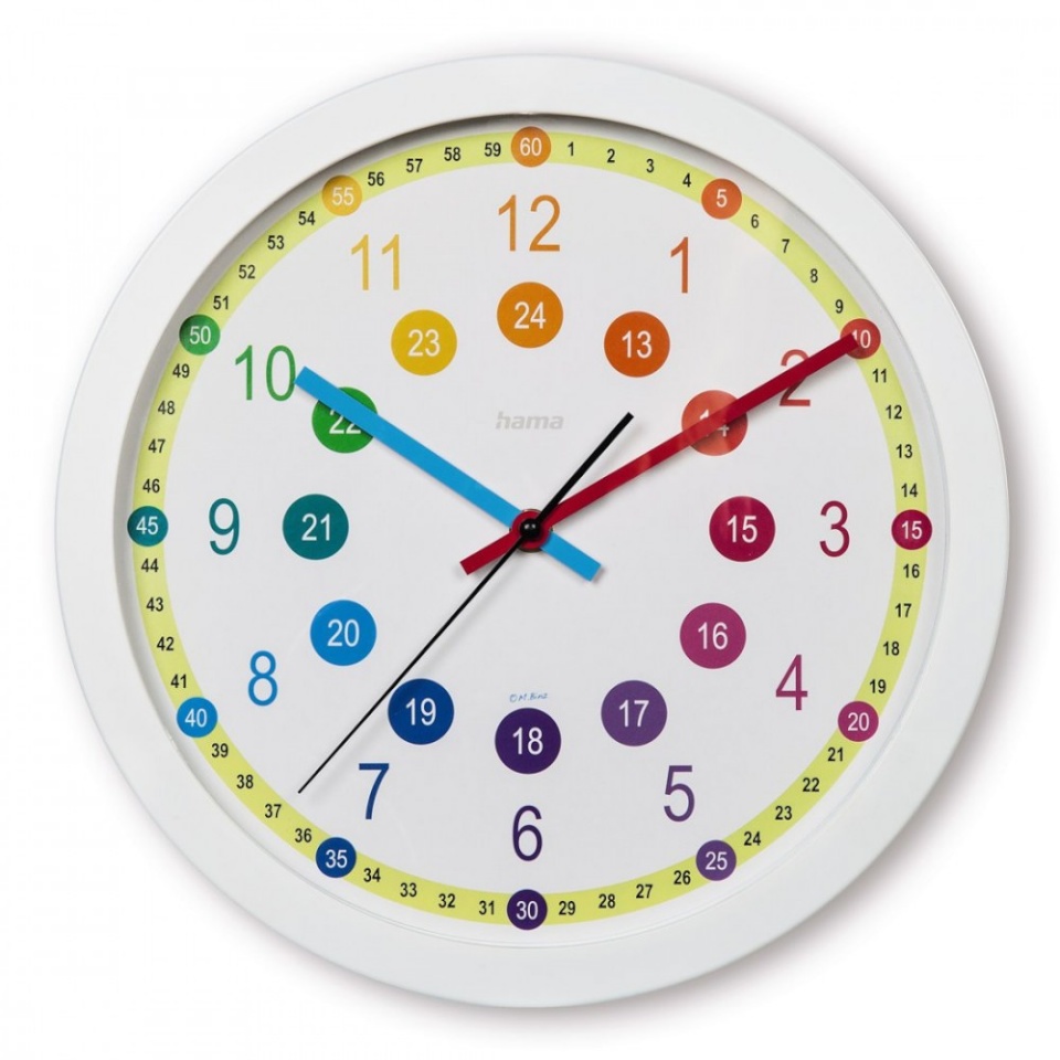 Hama seinakell Sal Children's Wall Clock, valge