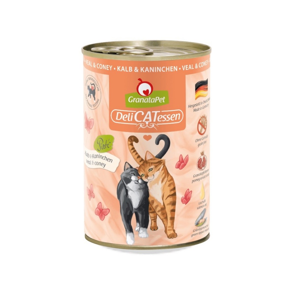 Fox4pets kassitoit GRANATAPET DeliCATessen Veal and Coney, 400g