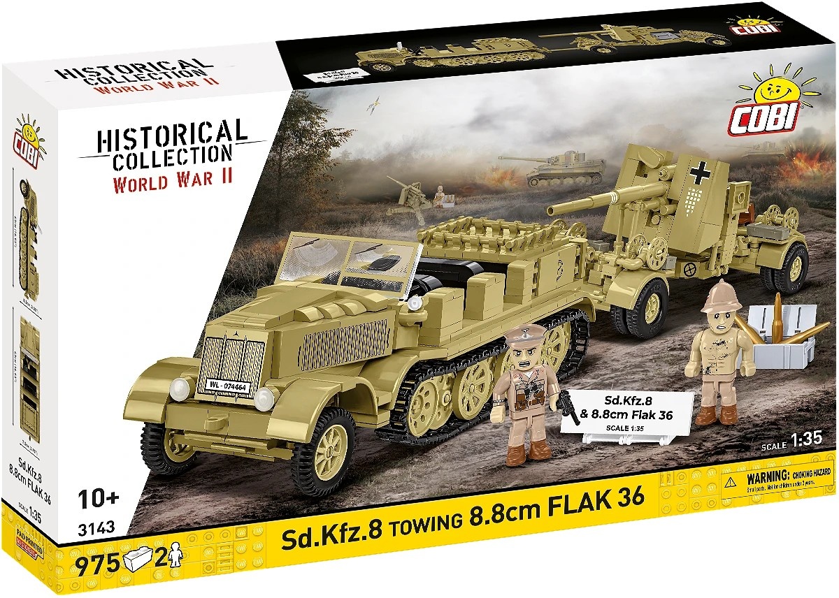 Cobi klotsid Blocks Sd.Kfz.8 Towing 8.8 cm Flak 36 975 pcs.