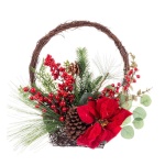 BGB Christmas jõuluehe punane Mitmevärviline Rotang Plastmass Ananassid Korv 43,18 cm