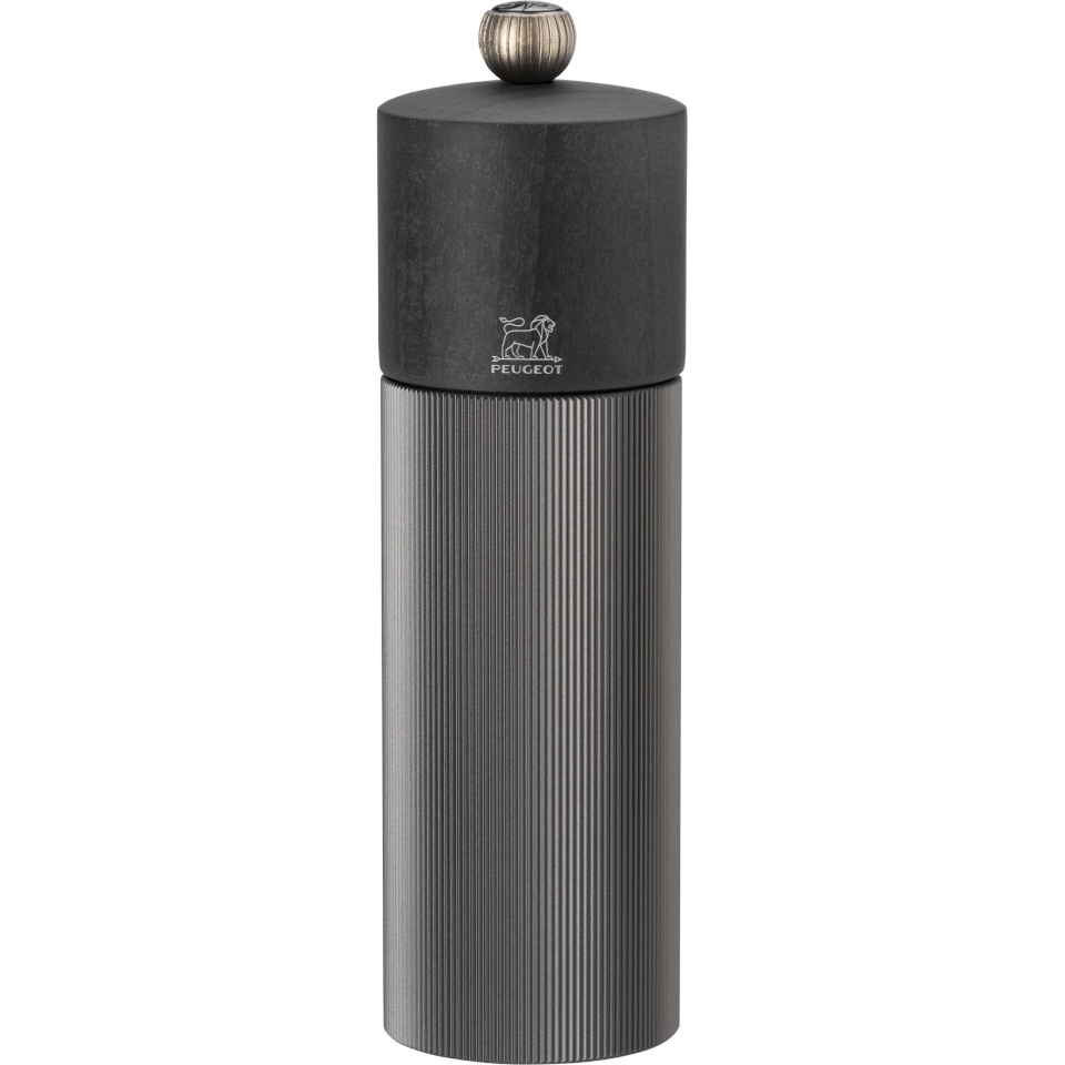 Peugeot soolaveski Line Wood/Aluminium Salt Mill, 18 cm, must