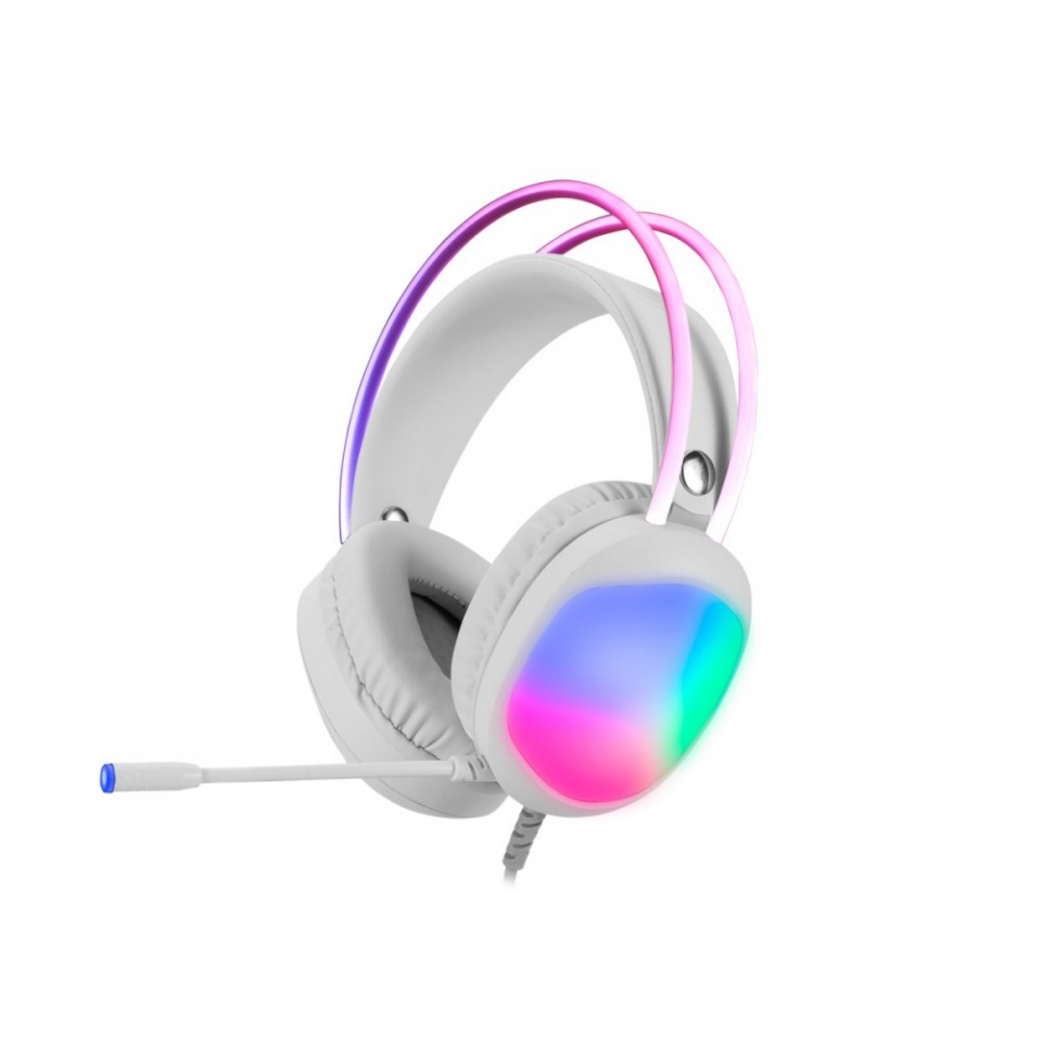 MARVO kõrvaklapid Headset LUMI 40 wired valge