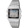 Casio unisex kell VINTAGE must Hõbedane (Ø 34 mm)