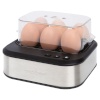 ProfiCook munakeetja PCEK1276 Egg Cooker, roostevaba teras/must