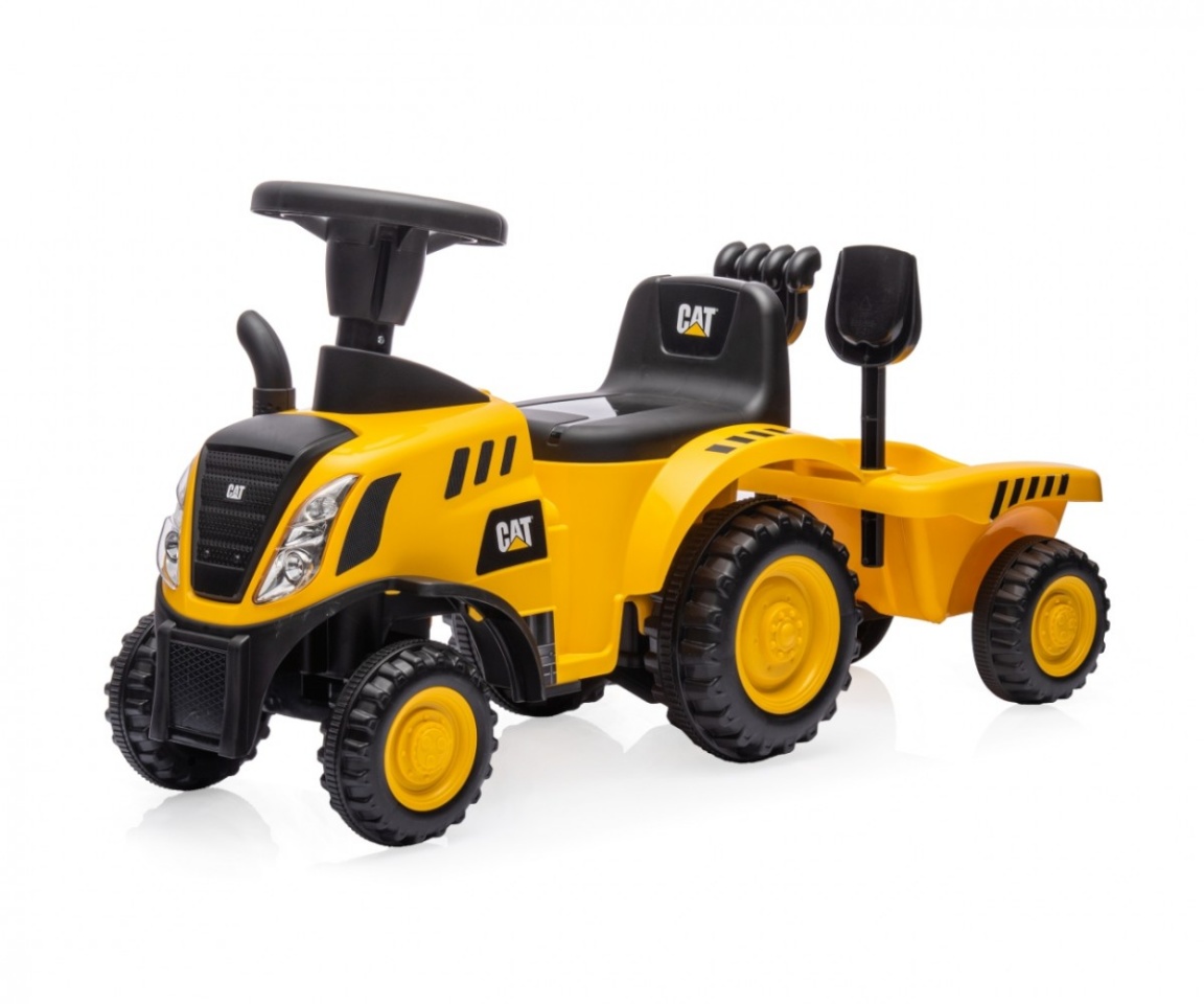 Milly Mally CAT vehicle Tractor with trailer kollane ride-on