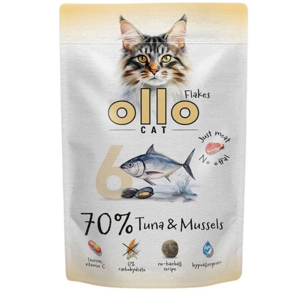 Ollo kassitoit Cat No. 6 Tuna and Mussels, 85g