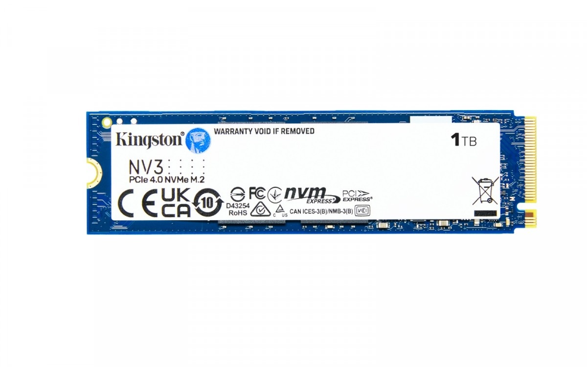 Kingston kõvaketas SSD NV3 1TB M.2 2280 PCI-e 4.0 NVMe 6000/4000