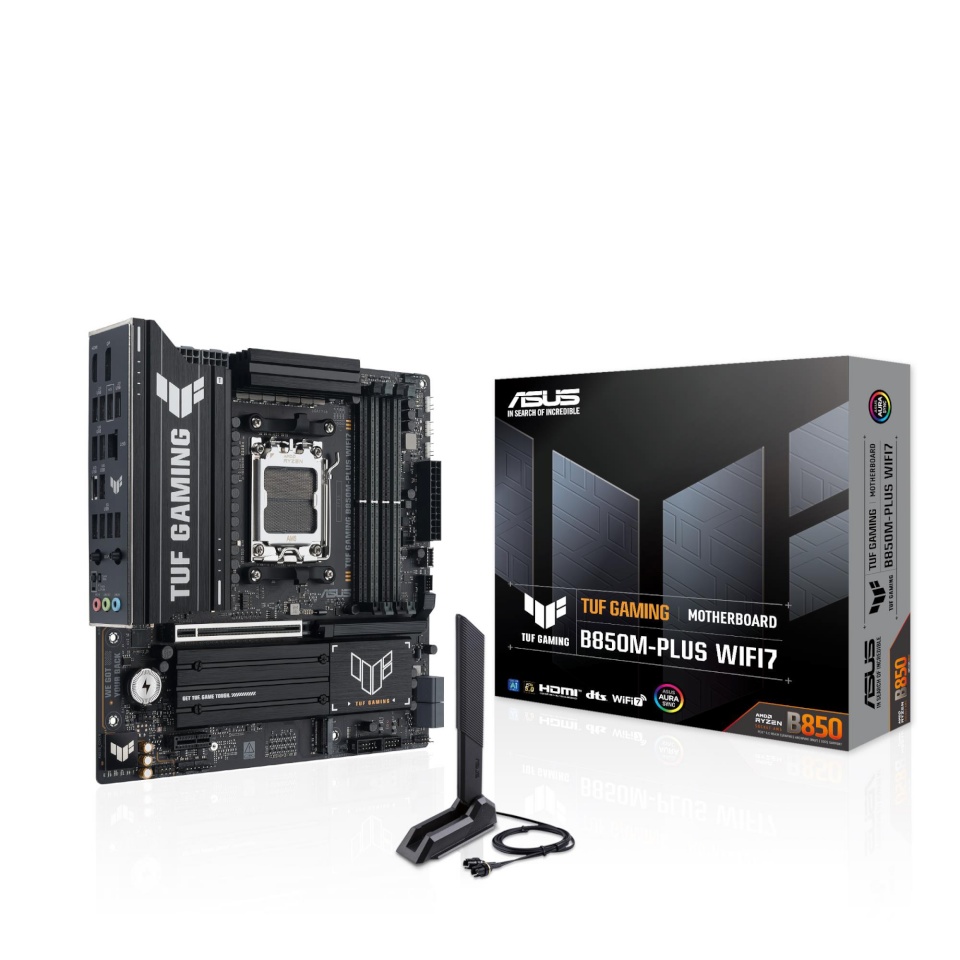 ASUS emaplaat AMD B850 sam5 micro-ATX memory Ddr5 memory Slots 4 gamingb850m-pluswifi7