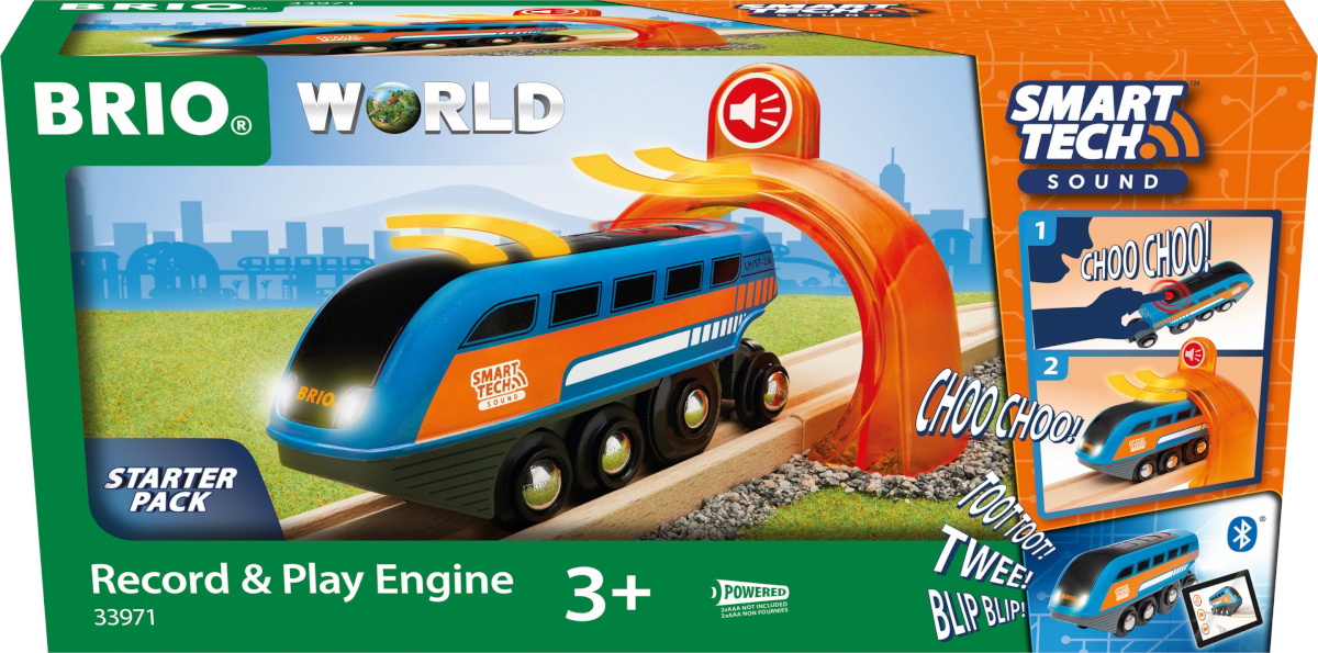 BRIO mänguauto World Smart Tech Sound Lok with Aufnahmefunktion