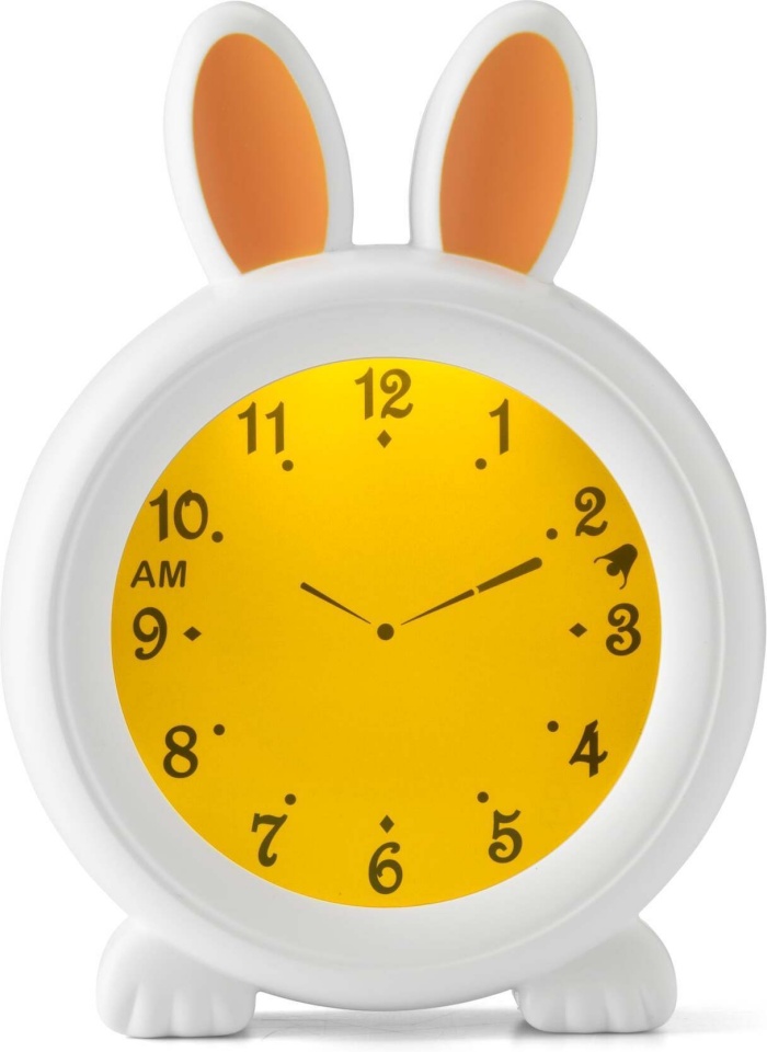 Alecto Baby äratuskell Bunny Sleep Rhythm Alarm Clock, valge/kollane