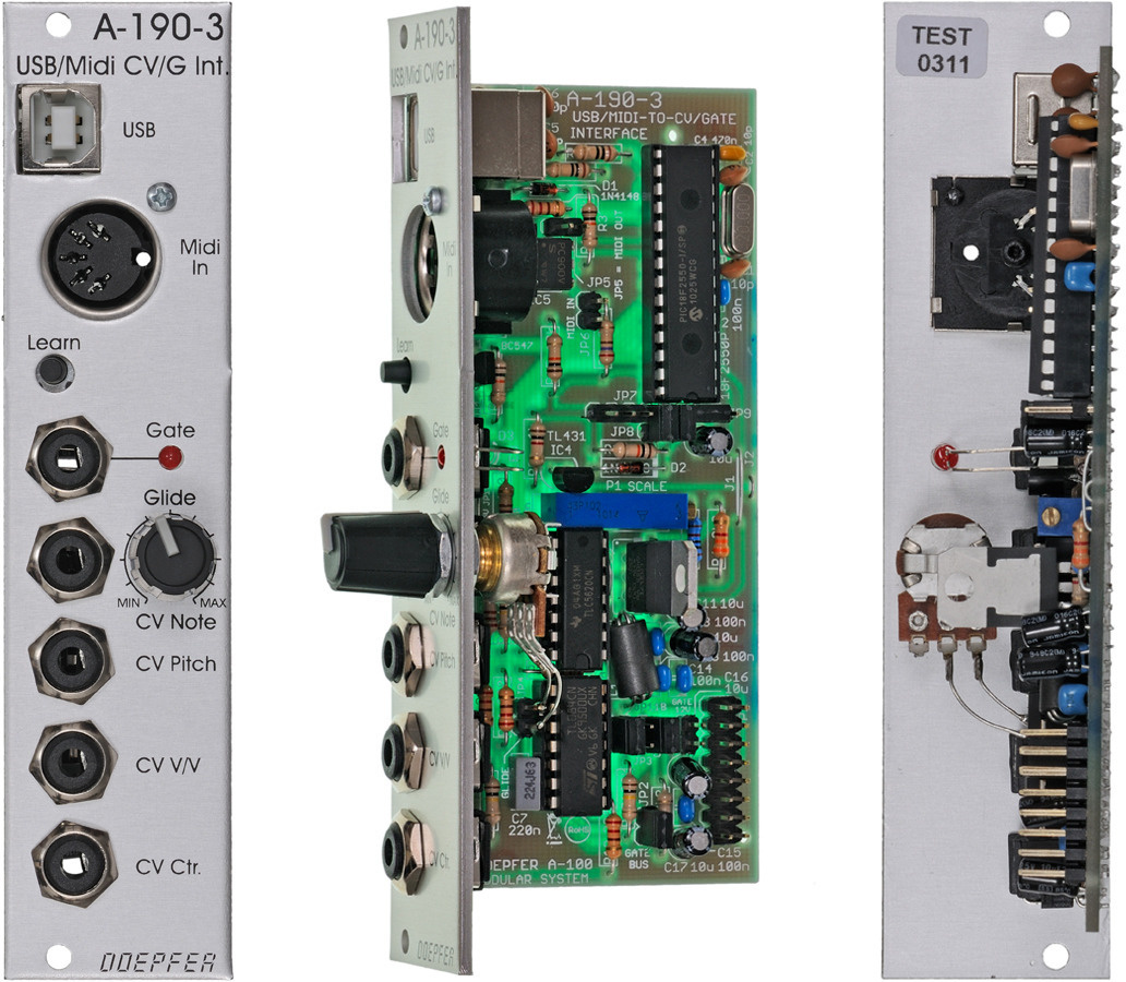 Doepfer A-190-3 USB/MIDI-CV / Gate liidese Eurorack moodul