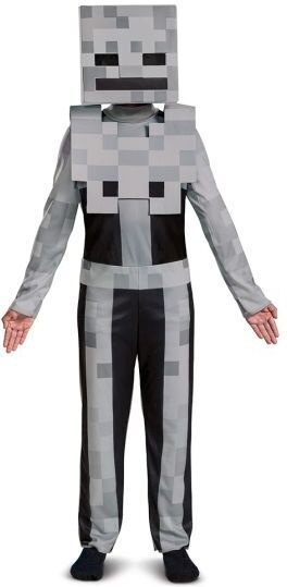Maskeerimiskostüüm Minecraft Skeleton Classic, 7-8 aastat, 127-136 cm