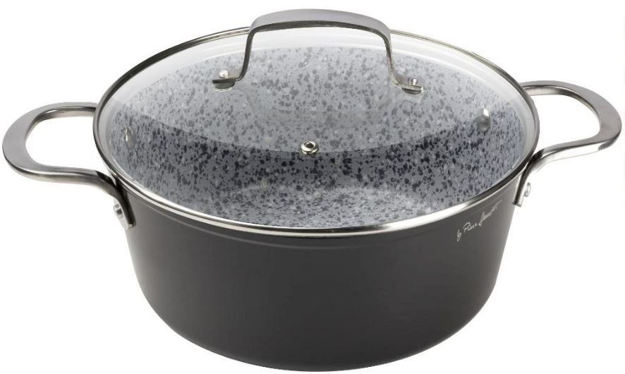 Lamart pott LT1254 GRANIT Pot, 24cm, 3,9L, must