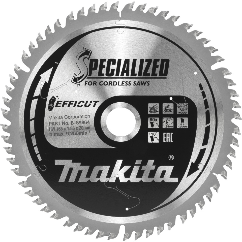 Makita saeketas B-69864 EFFICUT Saw Blade 165x20x60Z