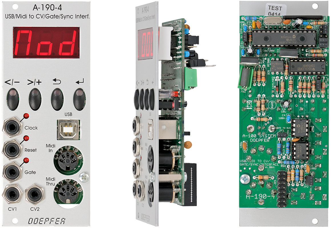 Doepfer A-190-4 USB/MIDI-CV / Gate / Sync liides Eurorack moodul